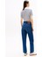 Yüksek Bel Düz Paça Slim Straight Koyu Mavi Kadın Denim Pantolon DW0DW200541BK 2