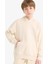 Erkek Çocuk Basic Düz Kapüşonlu Okul Sweatshirt E9558A825AU 1