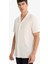 Modern Fit Polo Yaka Krinkıl Kumaş Kısa Kollu Gömlek F0313AX25AU 1