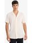 Modern Fit Polo Yaka Krinkıl Kumaş Kısa Kollu Gömlek F0313AX25AU 3