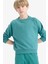 Erkek Çocuk Bisiklet Yaka Basic Düz Okul Sweatshirt E8415A825AU 1