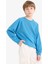 Erkek Çocuk Bisiklet Yaka Basic Düz Okul Sweatshirt E8415A825AU 4