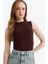 Regular Fit Yarım Bisiklet Yaka Basic Düz Kolsuz Tunik F9755AX25HS 1