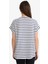 Asimetrik Bisiklet Yaka Çizgili Kısa Kollu Tişört F8175AX25AU 7
