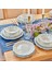 Mabel Stoneware 24 Parça 6 Kişilik Yemek Takımı Mavi 2