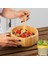 2074 Küçük Boy Doğal Bambu Salata Kasesi 18CM 2