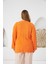 Büyük Beden Pul Payet Detay Bluz Turuncu 5