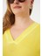 Büyük Beden Pul Payet Detay Bluz Sarı 4