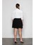 Abel Şortlu Asimetrik Mini Etek Siyah 3