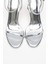 Jasmin Gümüş Cilt Tek Bantlı Kadın Topuklu Ayakkabı 2