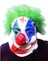 Yeşil Afro Peruklu Palyaço Maske 1