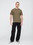 Erkek Haki Heavyweight Original T-Shirt 5
