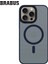 iPhone 15 Anti-Shock Magsafe Özellikli Kenarları Yumuşak Buzlu Mat Fall Silikon Kılıf 1