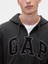 Erkek Koyu Gri Gap Logo Kapüşonlu Sweatshirt 3
