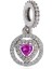 Işıltılı Pembe Kalpli Sallantılı Charm 1