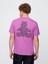 Erkek Koyu Lila Pocket Grafik T-Shirt 1