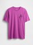 Erkek Koyu Lila Pocket Grafik T-Shirt 2