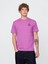 Erkek Koyu Lila Pocket Grafik T-Shirt 4