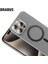 iPhone 16 Pro Max Magsafe Özellikli Içi Kadife Suni Deri Nar Kılıf 3