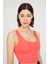 Mercan Hafif Destekli Sırt Detaylı Kaplı Crop Top Spor Büstiyer 6