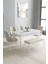Loft Beyaz 80X132 Açılabilir Mdf Masa Yemek Odası Takımı, Mutfak Takımı 4 Sandalye, 1 Bench 1