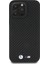 iPhone 16 Pro Max Uyumlu Kılıf Bmw Lisanslı Karbon Fiber ve Metal Logolu Pu Deri Kapak Siyah 3