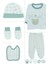 Erkek Bebek Yeni Doğan Takımı 10 Lu Set 0-3 Aylık %100 Organik Pamuk Yumuşak OPEB25BBLMOD50 5