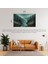 doğa ve manzara yatay yoğun ağaçlar ve gizli göl, sisli vadi, ruh hali soluk renkler 01 çerçevesiz 90x60cm pvc tablo 1