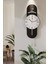 Antrasit-Gümüş Milano Time Modern Dekoratif Metal Camlı Duvar Saati 1