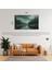 doğa ve manzara yatay yoğun ağaçlar ve gizli göl, sisli vadi, ruh hali soluk renkler 02 çerçevesiz 90x60cm pvc tablo 1