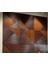 1m² (50CMX50CM 4 Adet) Kahverengi 3D Abs Pvc Çizgili Desenli Dayanıklı Duvar Paneli Silinebilir 4