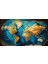 Dünya Harita Tablosu 02 Çerçevesiz 90X60CM Pvc Tablo 2