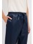 Beli Lastikli Deri Pantolon Lacivert 15343139001 3