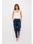 Beli Lastikli Deri Pantolon Lacivert 15343139001 4