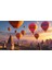 Doğa ve Manzara Yatay Kapadokyada Gün Doğumunda Peri Bacalarının Üzerinde Balonlar 02 Çerçevesiz 90X60CM Pvc Tablo 2