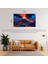 Doğa ve Manzara Yatay Yıldızlı Gecede Parlayan Lavlarla Patlayan Yanardağ 04 Çerçevesiz 90X60CM Pvc Tablo 1
