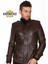 Hakiki Deri Kahverengi Cep Kapaklı Erkek Deri Ceket 1