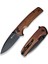 Sachse Flipper & Button Lock & Thumb Stud Knife Wood Handle Çakı 2