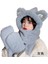 Sevimli Ayı Şapka Eşarp Eldiven Üç Parçalı Set Bir Kış Sıcak Boyun Earmuffs Peluş Kap (Yurt Dışından) 1