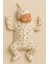 5'li Hastane Çıkışı Palmiye Desenli Organik Kumaş 0-3 Ay %100 Pamuklu Unisex Bebek Erkek Kız Bebek 1