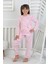 Cute Dreams Pattern Uzun Kollu Kız Çocuk Pijama Takımı 2
