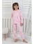 Cute Dreams Pattern Uzun Kollu Kız Çocuk Pijama Takımı 4