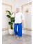 Beli Lastikli Salaş Ayrobin Pantolon - Mavi / A0103 4
