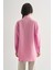 Premium Saf Pamuk Pembe Oversize Gömlek 2