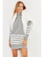 Kadın Gri Triko Çizgili Tunik YV202 1