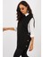 Kadın Siyah Yanları Düğmeli Kolsuz Triko Tunik YV75 3