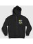 Unisex Siyah Beautiful Day Johnny Bravo Fermuarlı Kapüşonlu Sweatshirt 1
