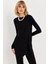 Kadın Siyah Asimetrik Tunik MLPP1186-1 2