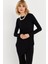 Kadın Siyah Asimetrik Tunik MLPP1186-1 4