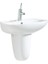 SD060 Sedef Yarım Ayak Lavabo 45X60 Cm Beyaz 1